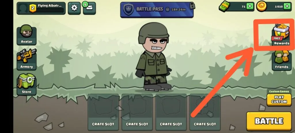 Rewards in Mini Militia