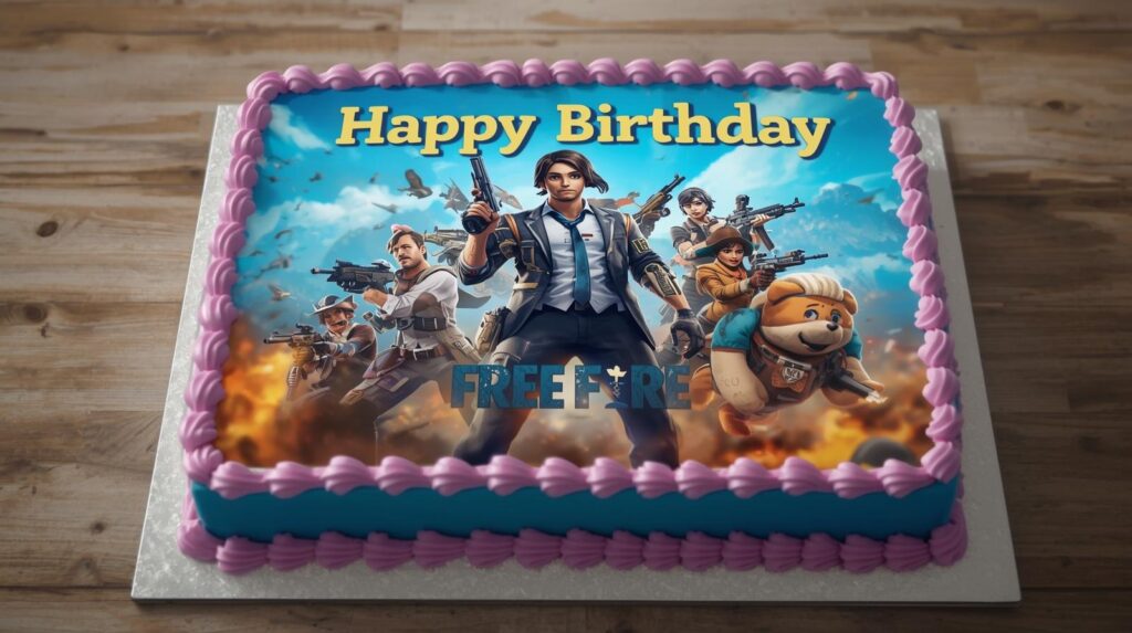 free fire cake